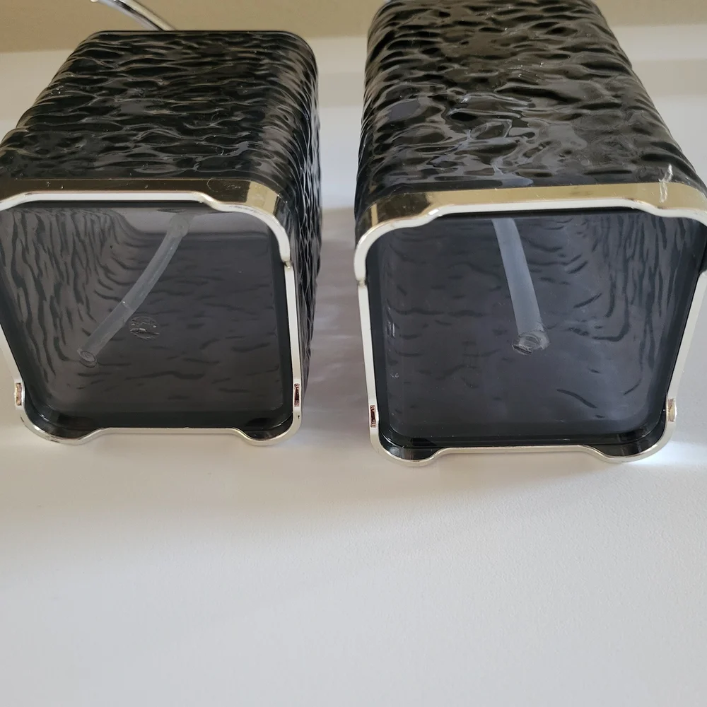 Black and Silver Bath Accessories Set